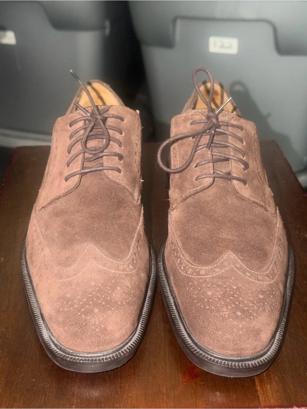 Cole Haan Brown Suede Wingtip w/Nike Air SZ 8 Oxfords(126)